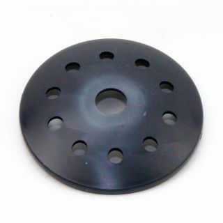 Kuppelscheibe Abschlu&szlig;scheibe Kaschierung Kunststoff schwarz mit Lochmuster Durchmesser 62x7mm