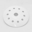 Kuppelscheibe Abschlußscheibe Kaschierung Kunststoff weiß mit Lochmuster Durchmesser 62x7mm
