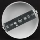 Lampen-Baldachin 100x25mm Metall weiß für 3 Lampenpendel mit Zugentlaster aus Kunststoff