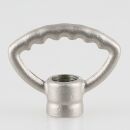 Zahnringnippel Metall Nickel Matt 42mm M10x1 Innengewinde...
