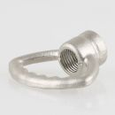 Zahnringnippel Metall Nickel Matt 42mm M10x1 Innengewinde für Lampen und Leuchtenbau