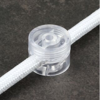 Lampen Distanz-Aufhänger Affenschaukel 18x23mm Kunststoff transparent