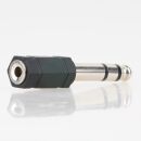 Audio-Adapter Klinkenstecker 6.3mm Stereo auf 1 x 3.5mm Kupplung