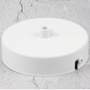 1-Loch Lampen-Baldachin Metall 100x25mm weiß mit...