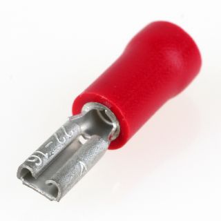 Flachsteckhülse rot 0,5x2.8 halbisoliert für Leitungsquerschnitt 0,5-1,5mm²