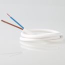 PVC Lampenkabel Elektro-Kabel Stromkabel Rundkabel wei&szlig; 2-adrig, 2x0,75mm&sup2; H03 VV-F