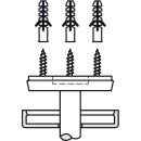 Häfele Garderobenhaken Deckenhaken aus Kunststoff mit 3 Haken 50x70mm felsgrau/grau