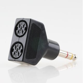 Audio-Adapter 6,3mm Klinkenstecker auf 2 x DIN Kupplung 5 polig
