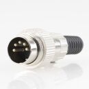 Audio DIN Stecker Metall 5-polig mit Knickschutz