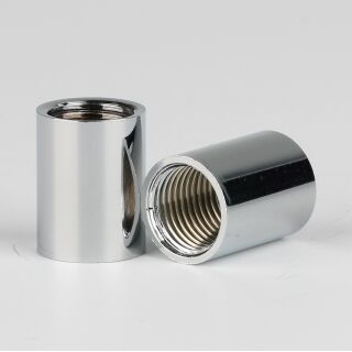 M10x1 Verbindungs-Muffe Gewinde-Adapter 12x16mm Messing verchromt