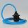 Textilkabel Blau mit E27 Dach-Lampenfassung schwarz 1-5m