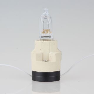 Lampenfassung G9 Rund – Für Hochvolt-Halogenlampen, Max. 230V/75W, Keramik, 15x15 Mm